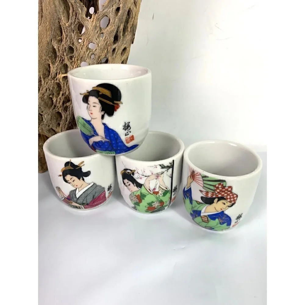 Vintage Ochoko Tokkuri HEISEI Japanese Sake 5pc Set